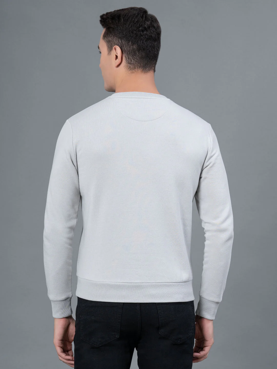 Casual Embossed Sweatshirt for Men - Image 3