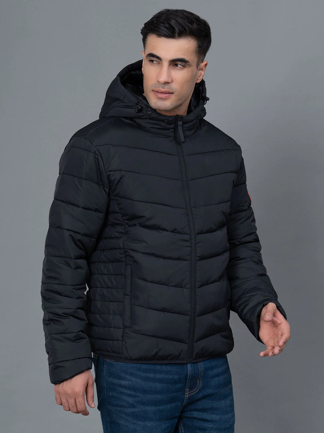 Casual Padded Jacket with Hood for Men - Image 2