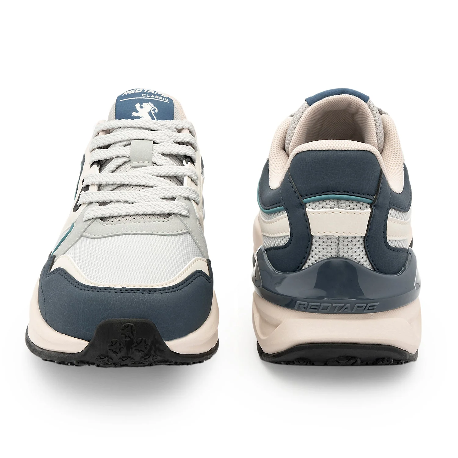 Casual Shoes for Men in Beige and Navy | Low-Cut Lifestyle Shoes. - Image 4