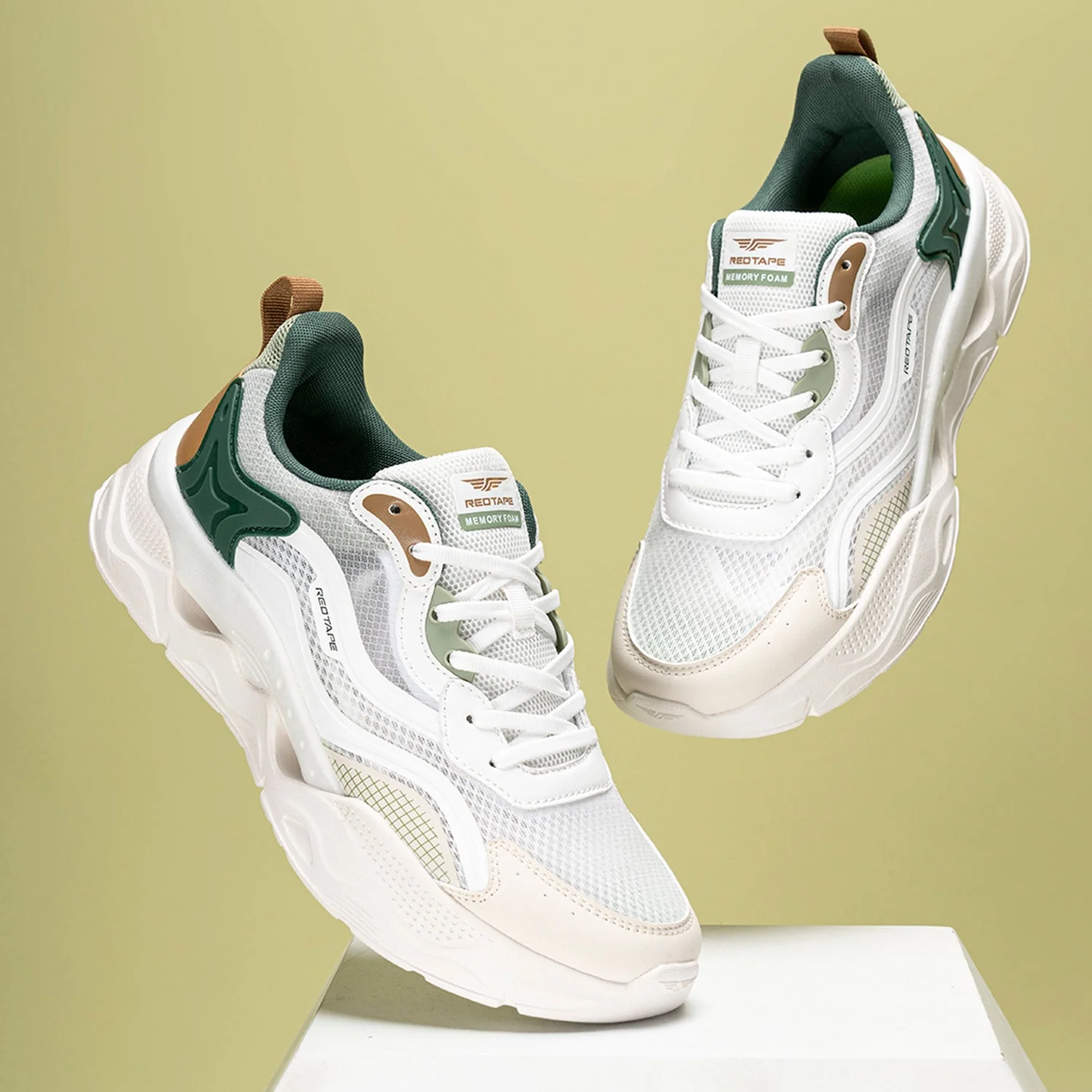 Casual Shoes for Men in Green and Grey | Lifestyle Shoes - Image 6