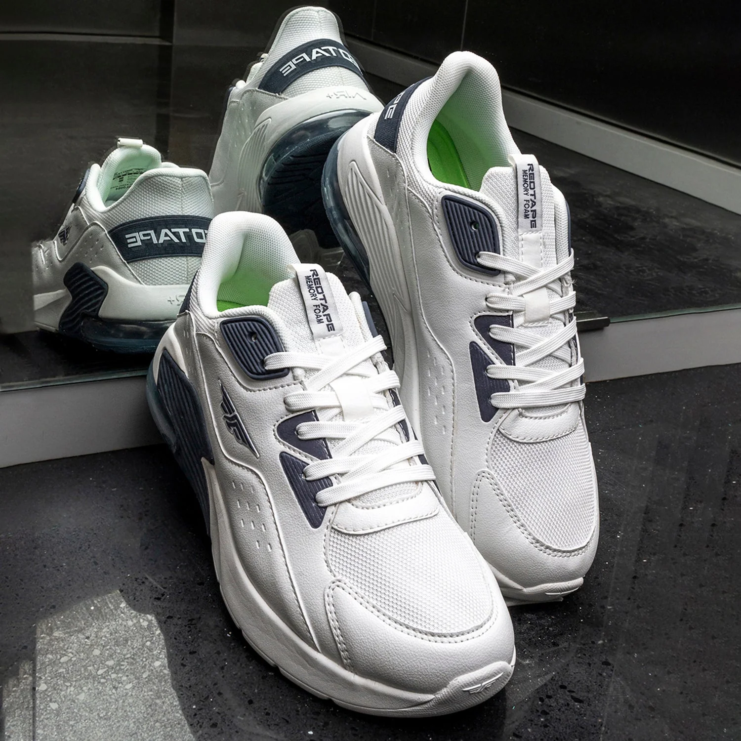 Casual Shoes for Men in White and Navy | Casual Shoes - Image 6
