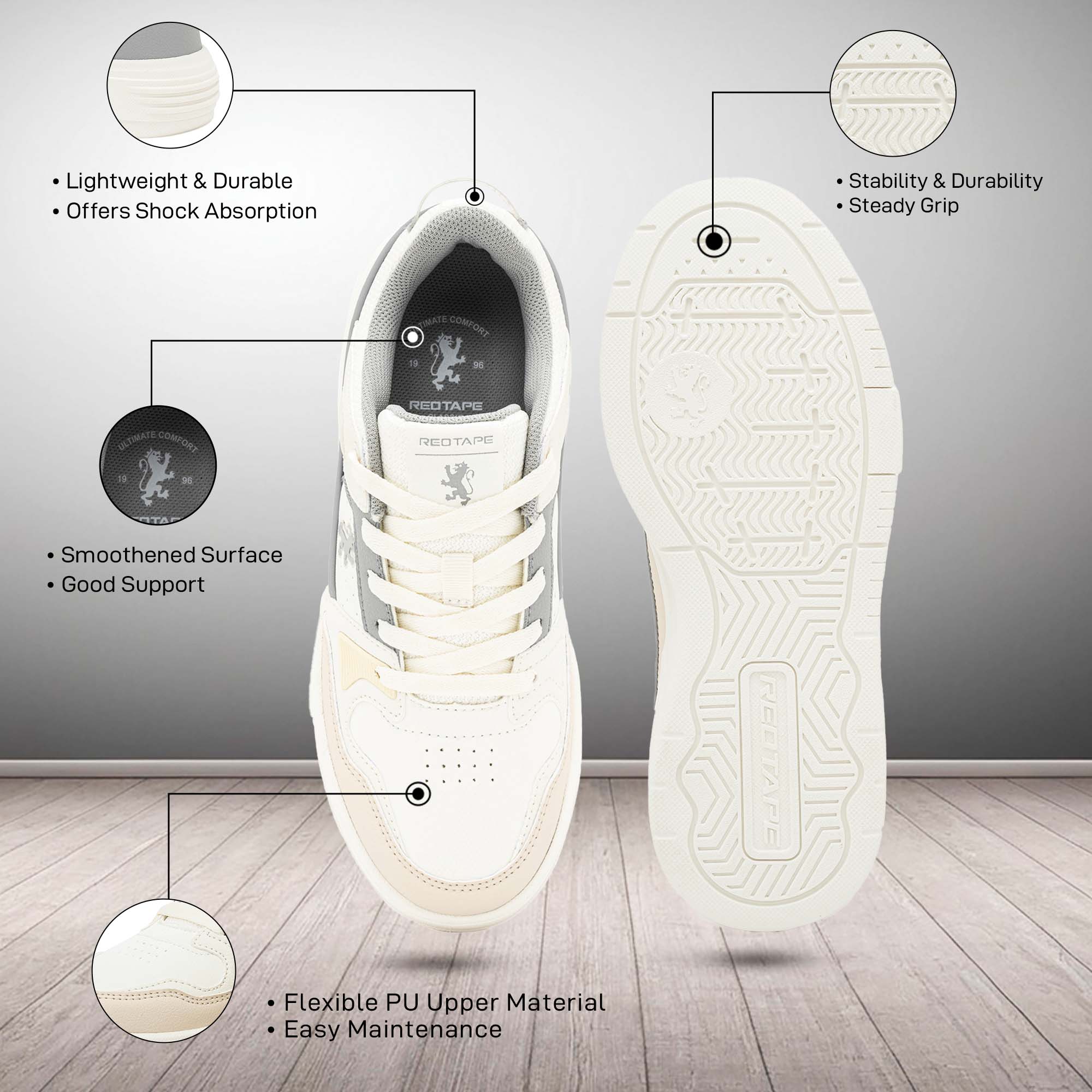 Casual Sneaker Shoes for Women | Classic Rounded Toe & Pampering Cushioned Comfort - Image 5