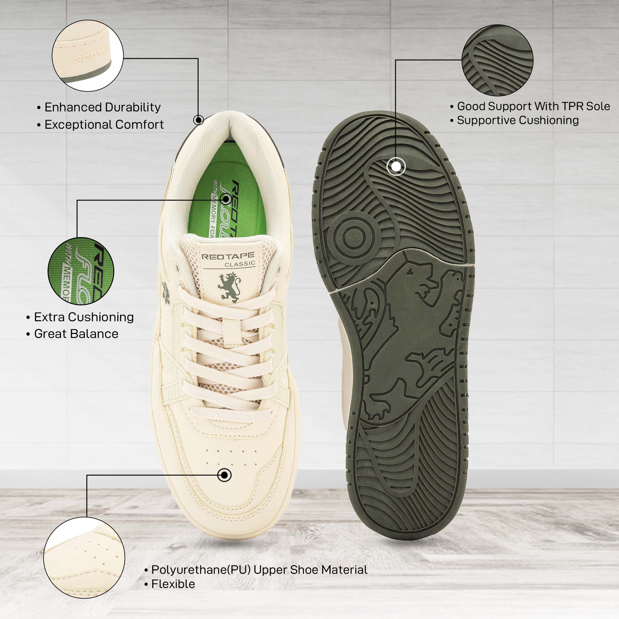 Casual Sneaker Shoes for Men | Elegantly Rounded Front, Soothing Insole & Impact-Resistant Comfort - Image 5