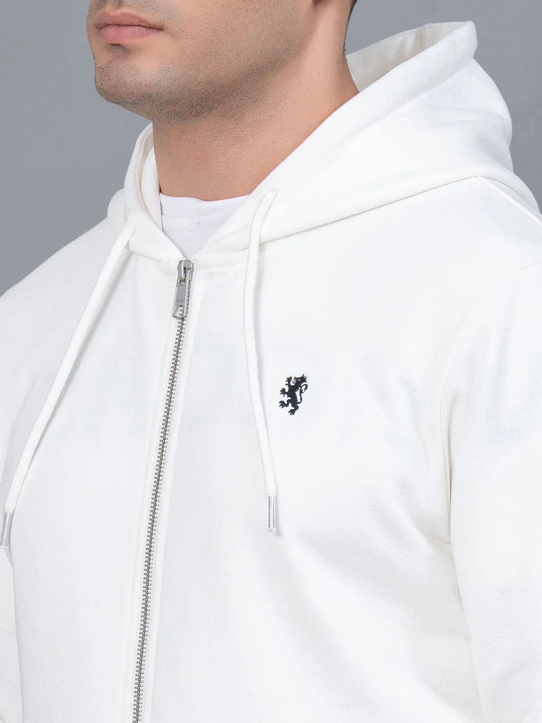 Casual Solid Hoodie With Zipper for Men - Image 4