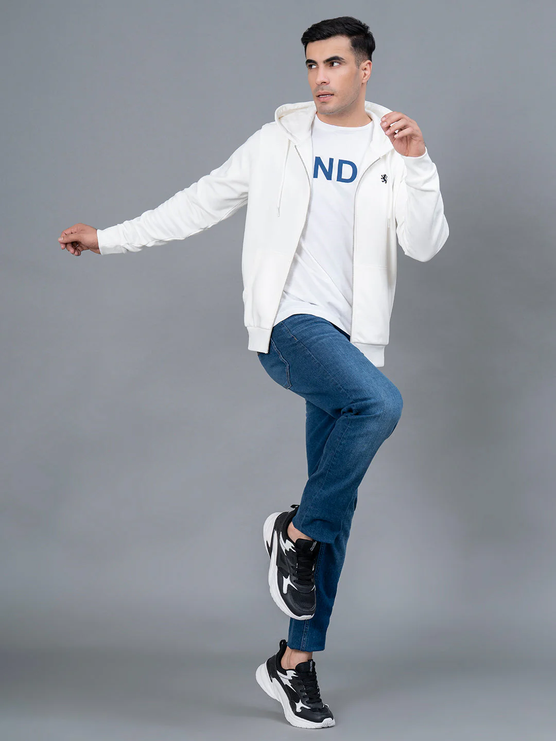 Casual Solid Hoodie With Zipper for Men - Image 5