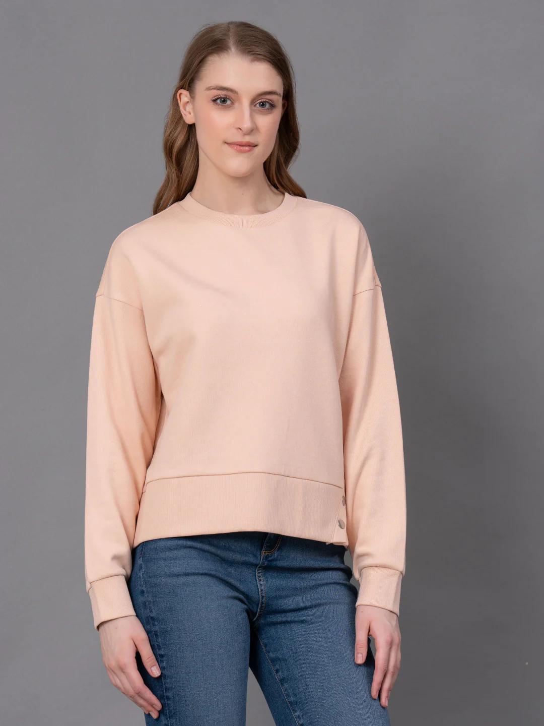 Casual Solid Sweatshirt for Women - Image 2