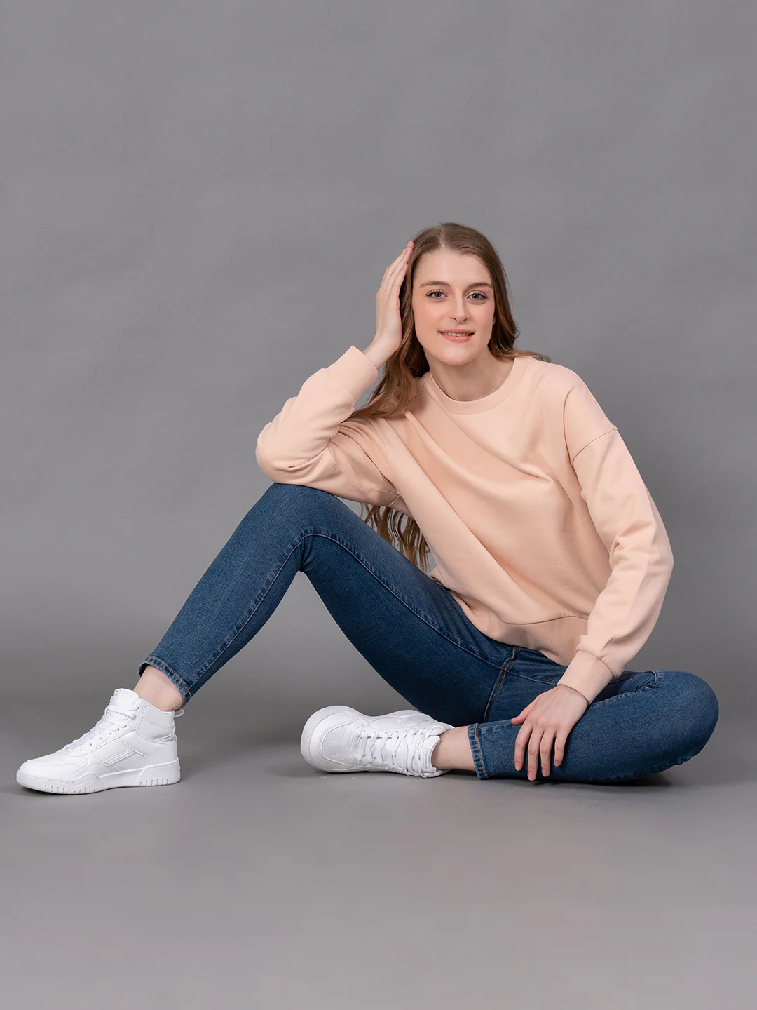 Casual Solid Sweatshirt for Women - Image 5