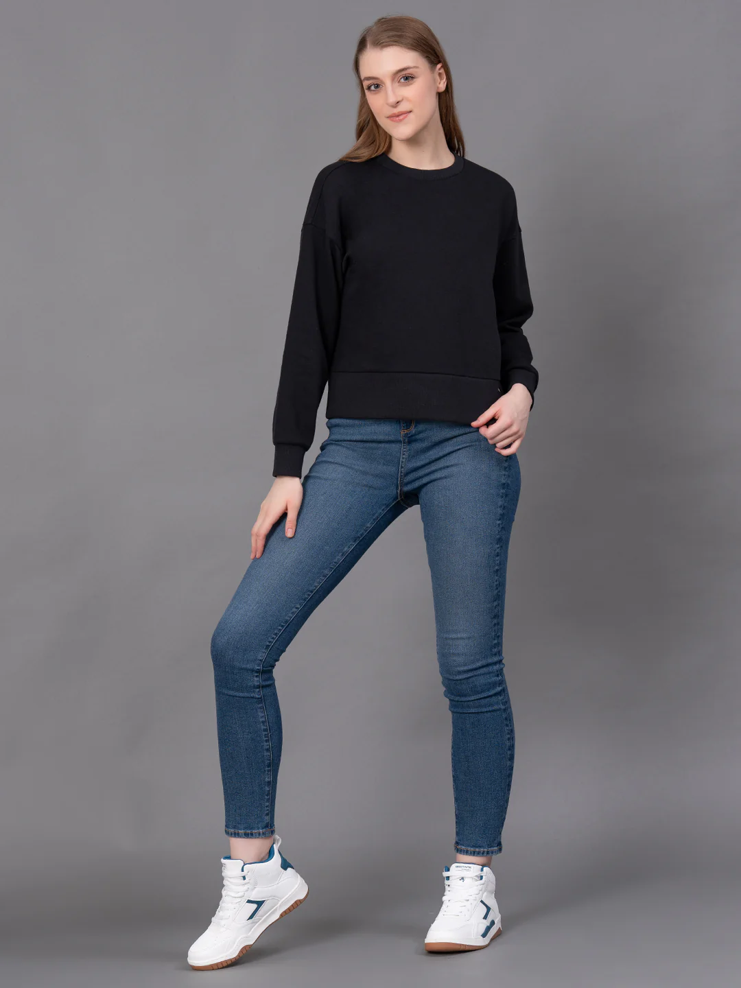 Casual Solid Sweatshirt for Women - Image 5