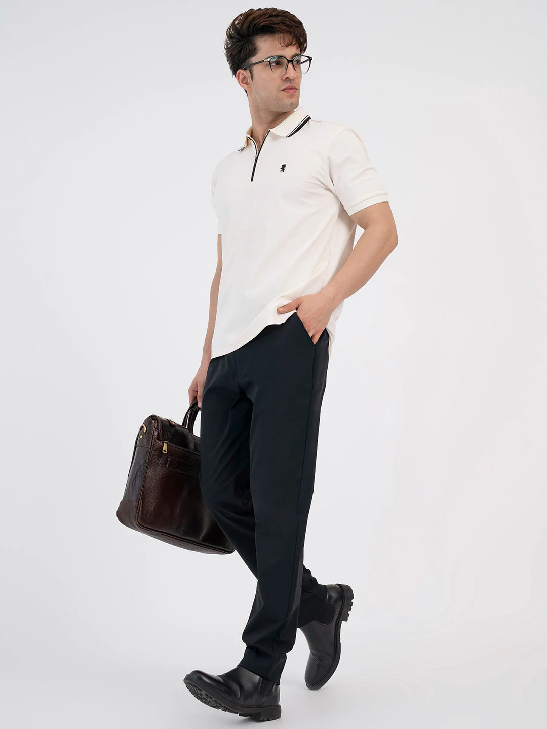 Casual White Polo T-Shirt for Men | Smart Casual Wear - Image 5