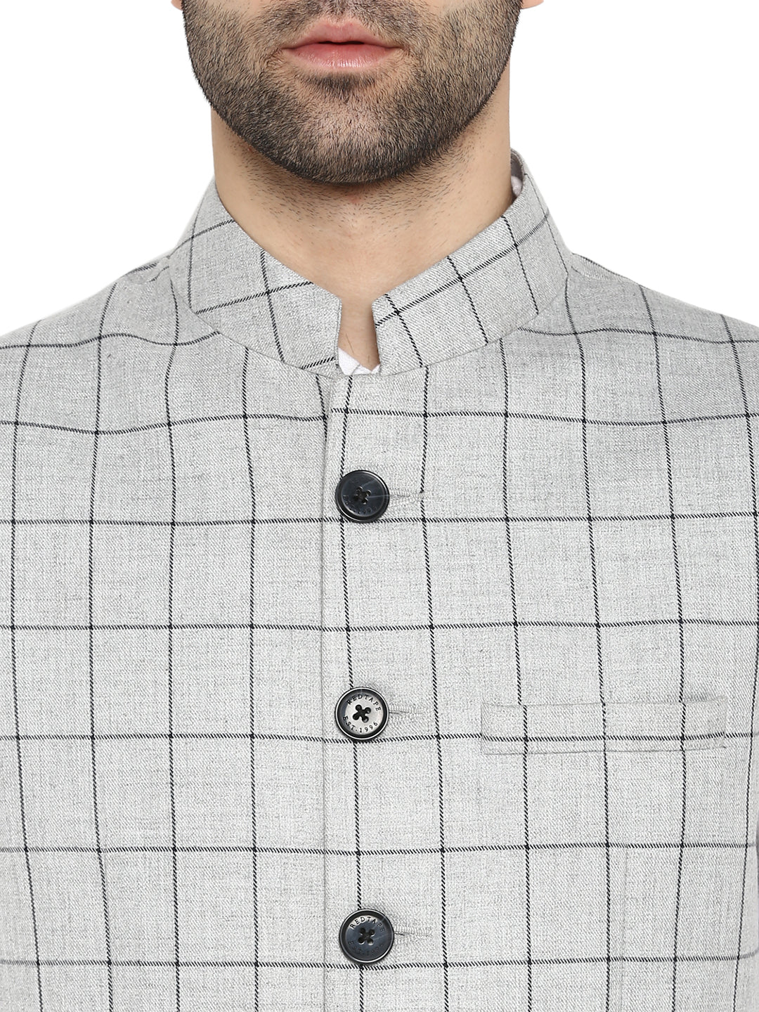 Checked Nehru Jacket for Men | A Perfect Fusion of Comfort & Classic Elegance - Image 4