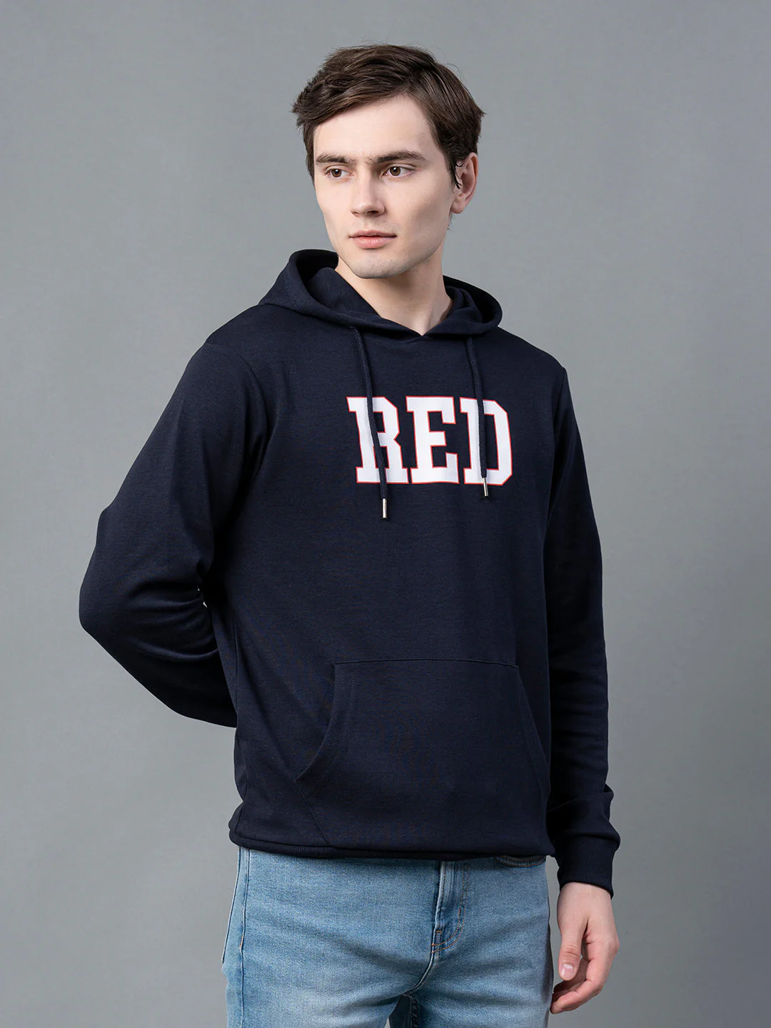 Classic Navy Casual Hoodie for Men - Image 2