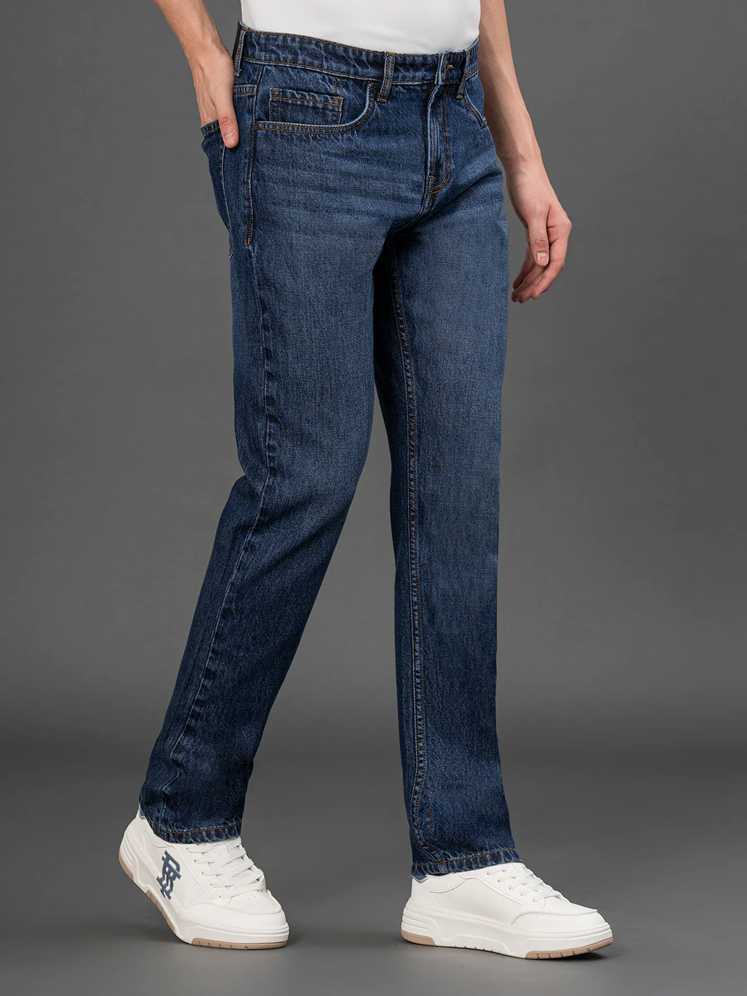 Classic Straight Fit Denim Jeans for Men - Image 2
