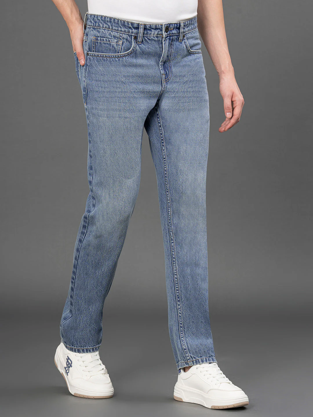 Classic Straight Fit Denim Jeans for Men - Image 2