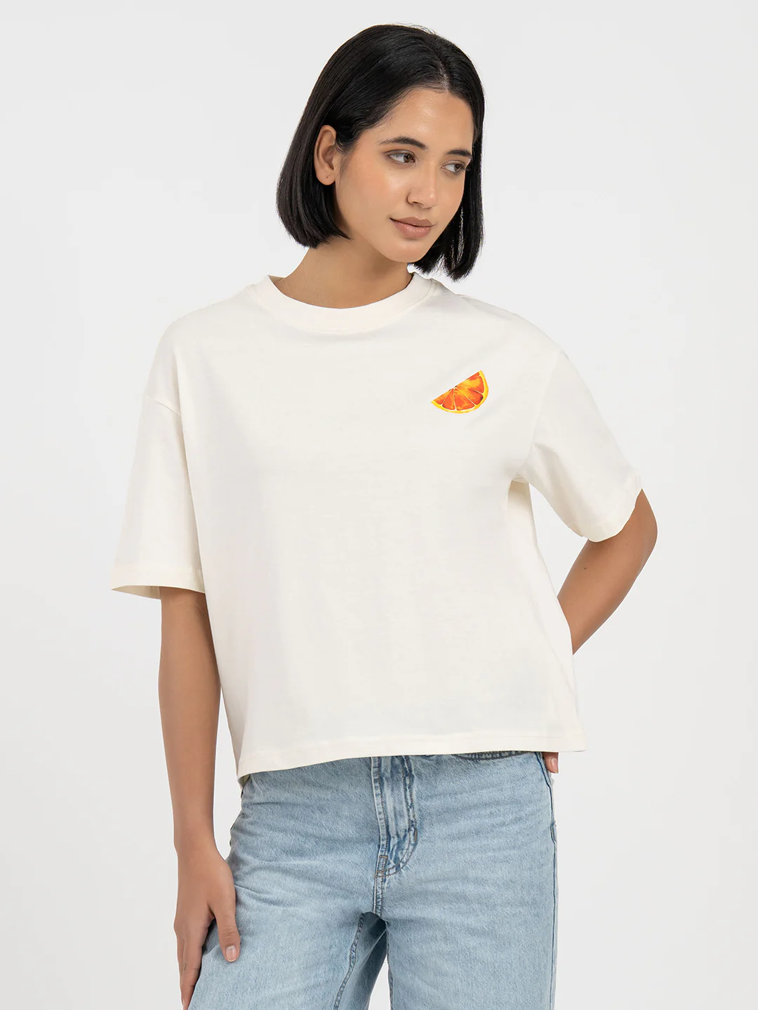 Cream T-Shirt for Women - Image 7