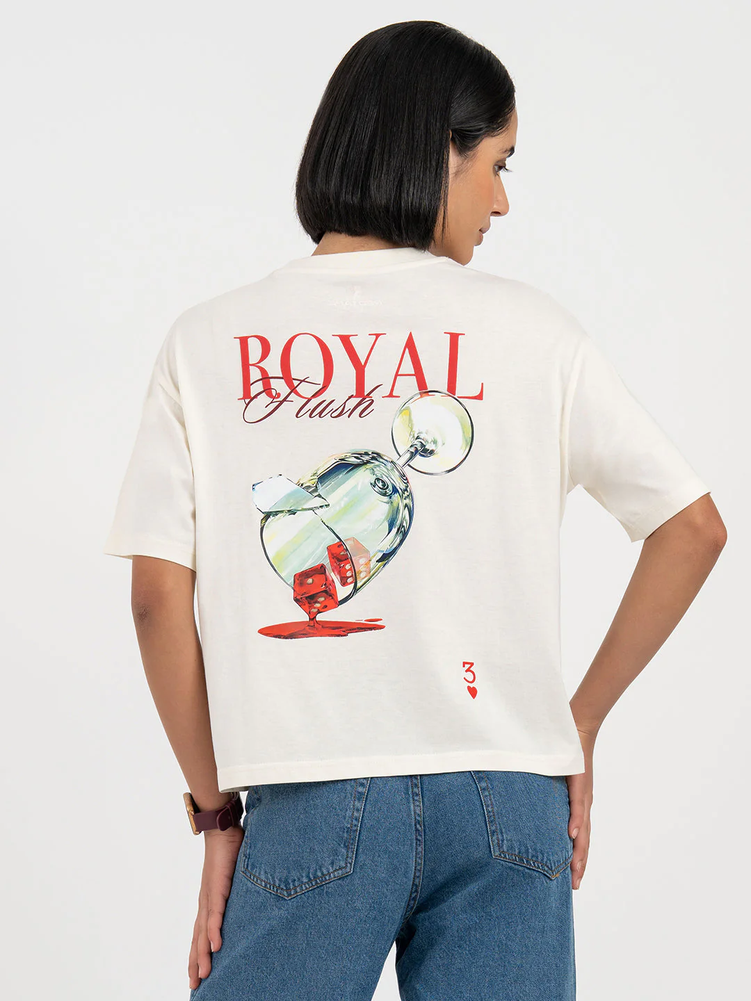 Cream T-Shirt for Women - Image 3