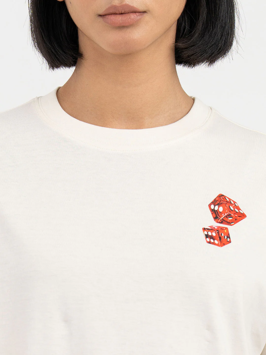 Cream T-Shirt for Women - Image 4