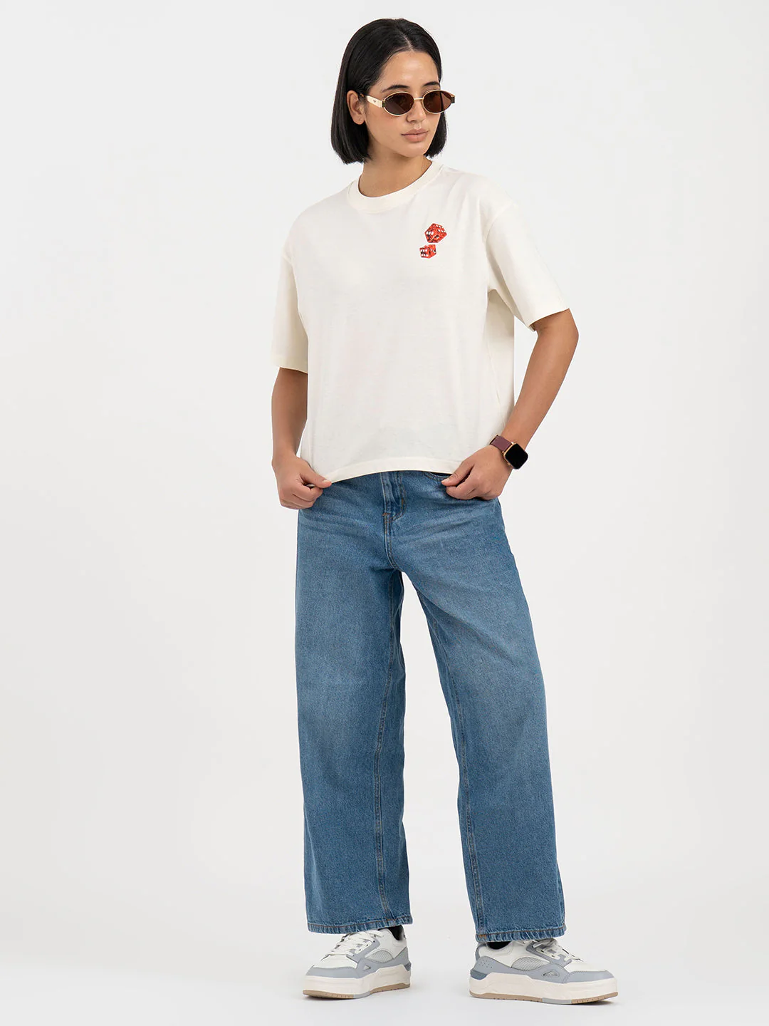 Cream T-Shirt for Women - Image 5