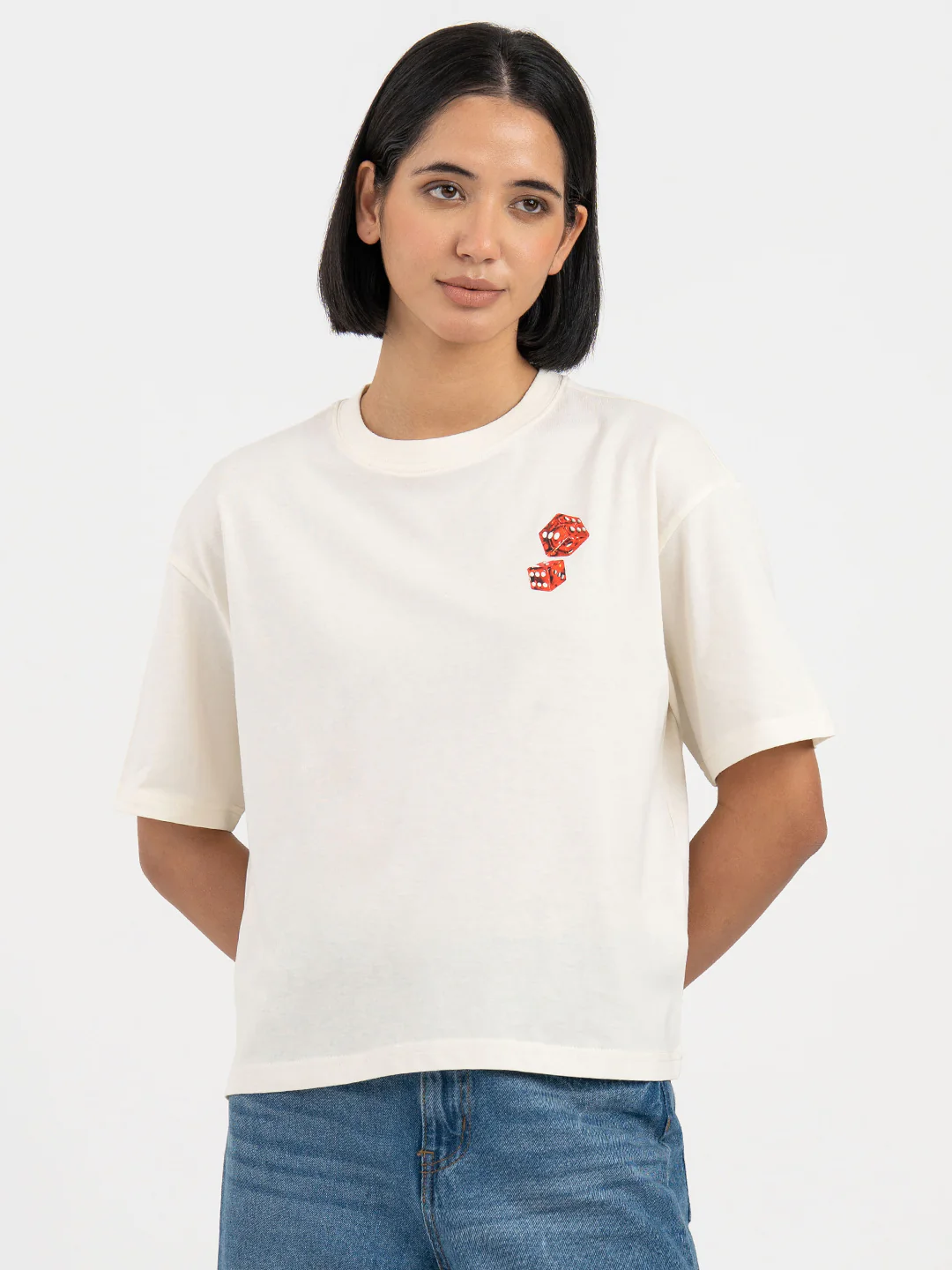 Cream T-Shirt for Women - Image 7