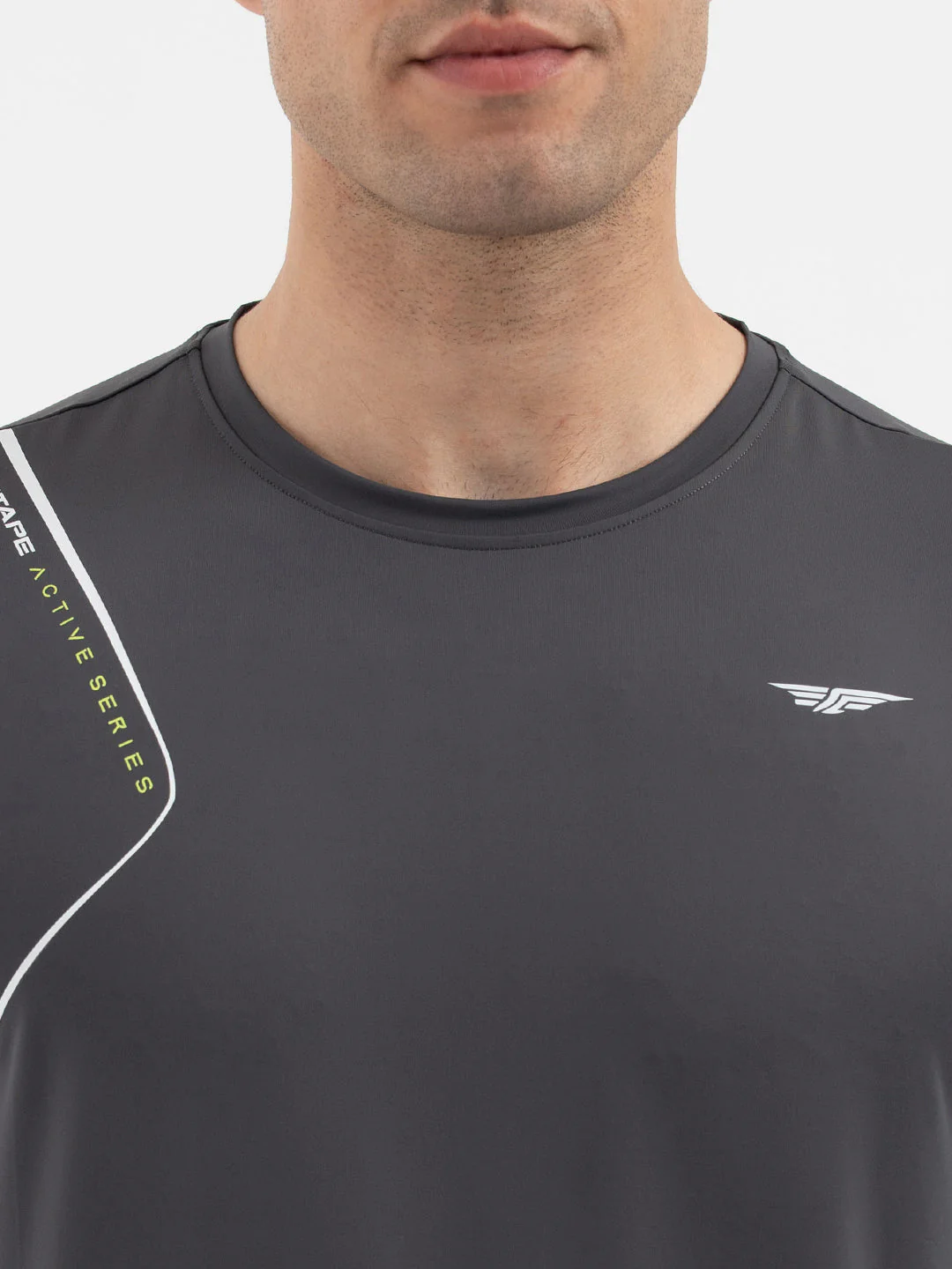 Red Tape Dark Grey T-Shirt for Men | Graphic Activewear - Image 4