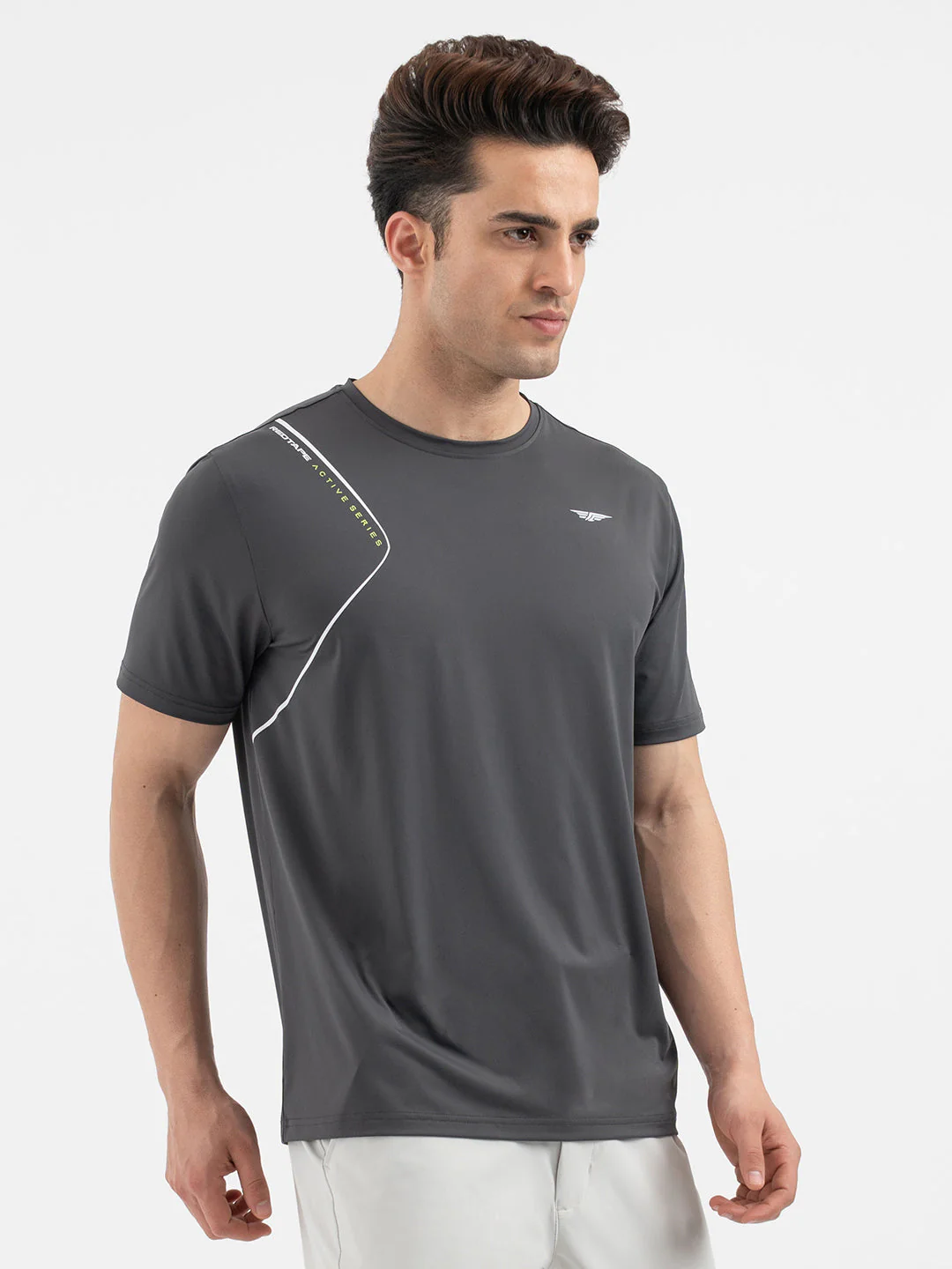 Red Tape Dark Grey T-Shirt for Men | Graphic Activewear - Image 6