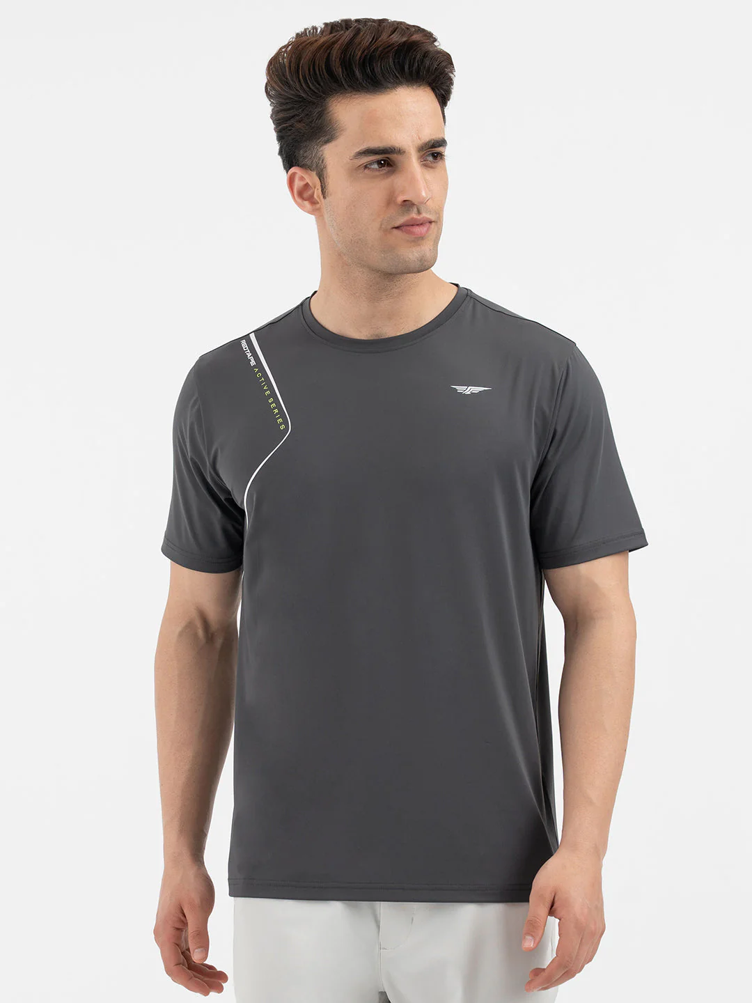 Red Tape Dark Grey T-Shirt for Men | Graphic Activewear - Image 7