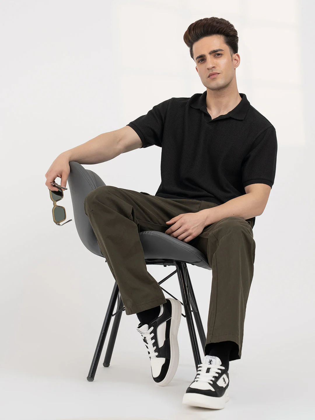 Dark Olive Cargo Trousers for Men | Everyday Casual Wear - Image 5