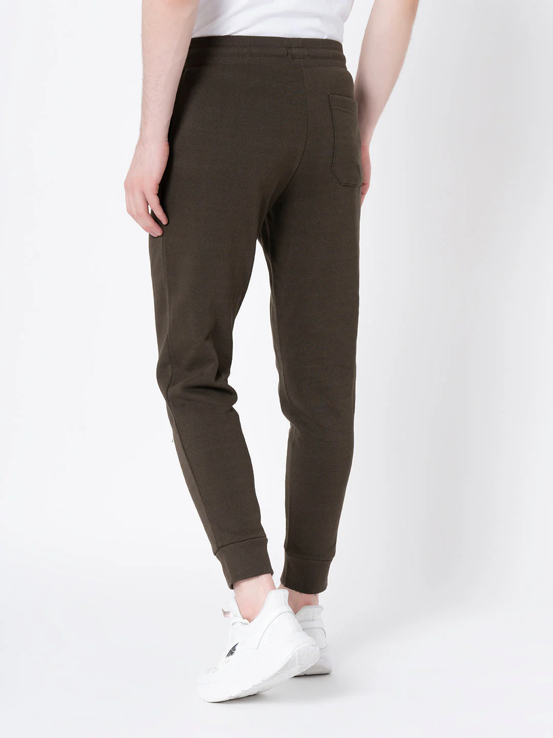 Dark Olive Solid Jogger for Men - Image 3