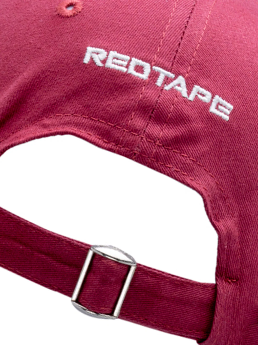 Dark Pink Free Size Solid Unisex Cap | All Sports Cap with Airholes & Adjustable Strap - Image 5