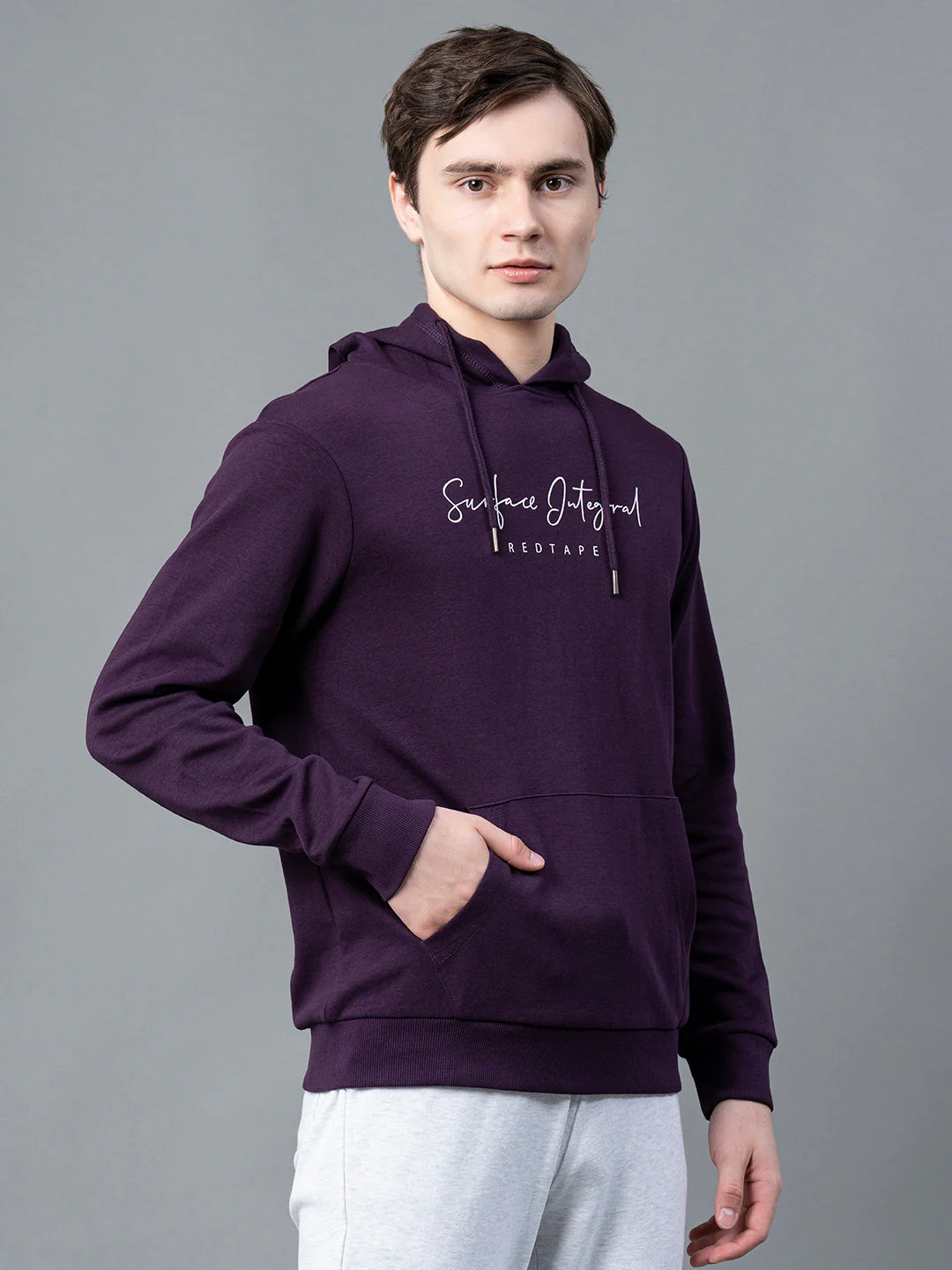Dark Purple Hoodie for Men - Image 2