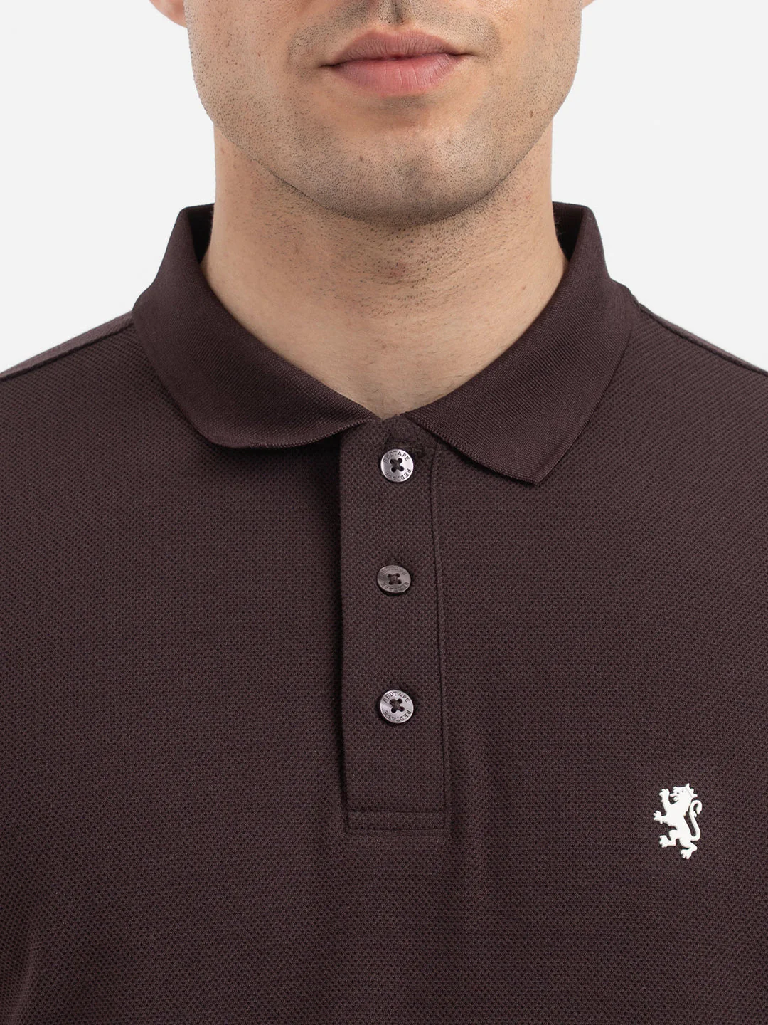 Red Tape Dark Wine Polo T-Shirt for Men - Image 4