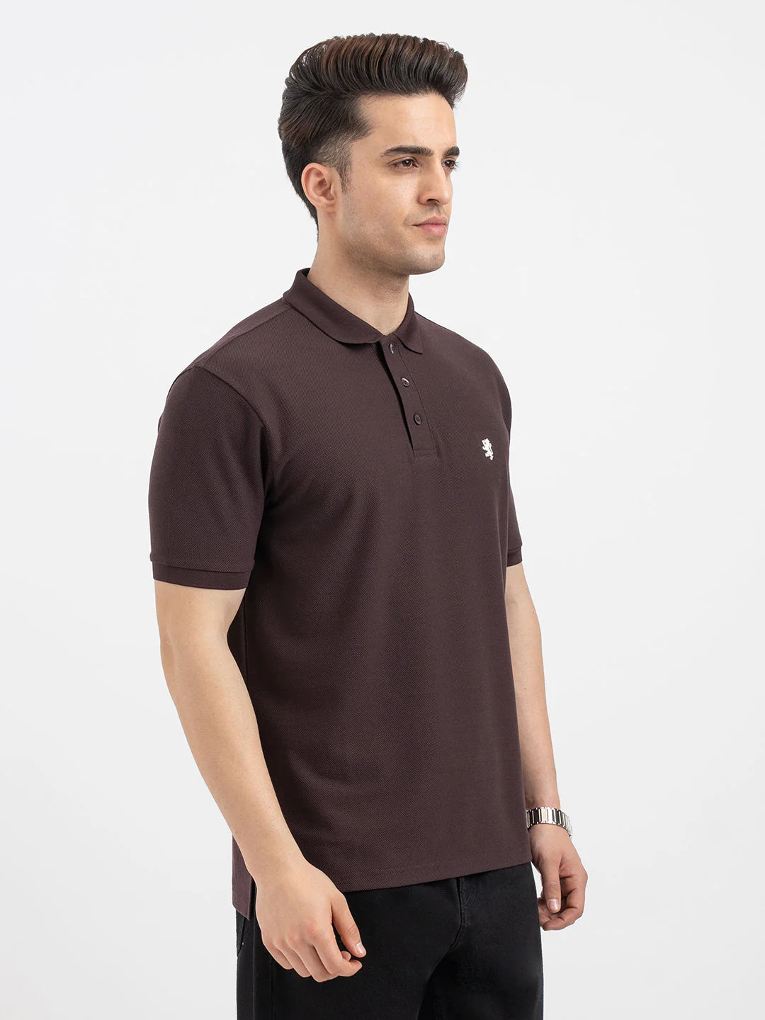 Red Tape Dark Wine Polo T-Shirt for Men - Image 6