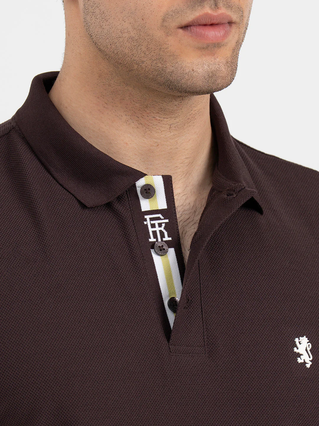 Red Tape Dark Wine Polo T-Shirt for Men - Image 7