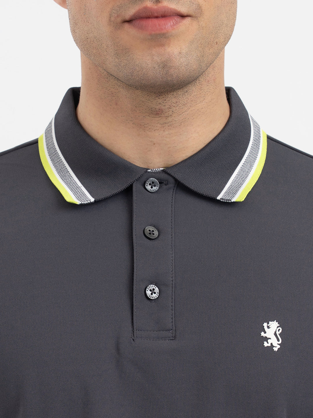 Red Tape Dark Grey Polo T-Shirt for Men - Image 4