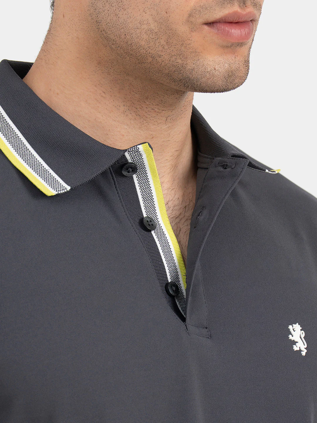 Red Tape Dark Grey Polo T-Shirt for Men - Image 7