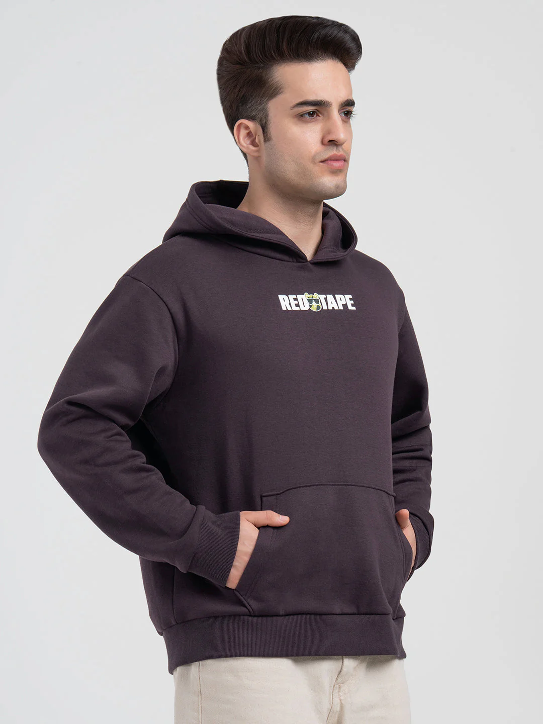 Deep Purple Graphic Winter Hoodie for Men | Casual Winter Comfort - Image 3