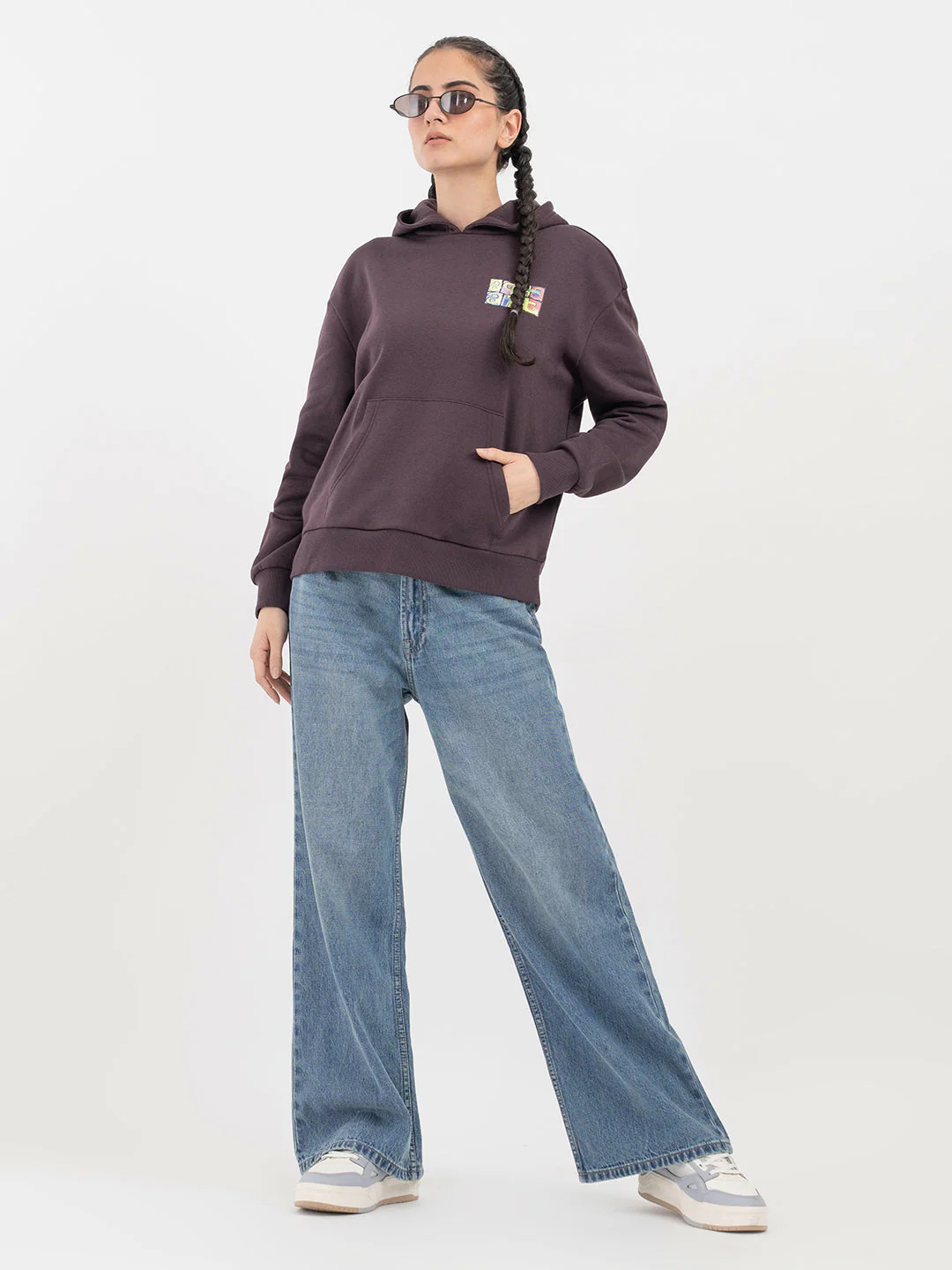 Deep Purple Hoodie for Women - Image 5