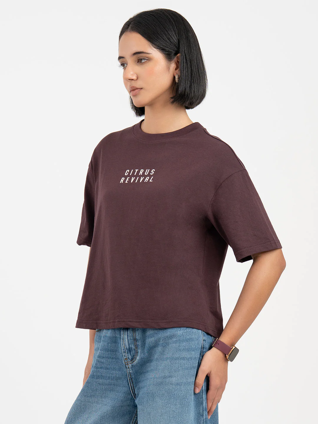 Deep Purple T-Shirt for Women - Image 2
