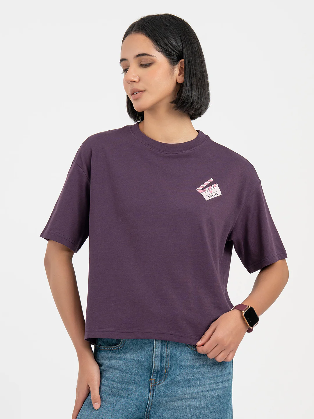 Deep Purple T-Shirt for Women - Image 7