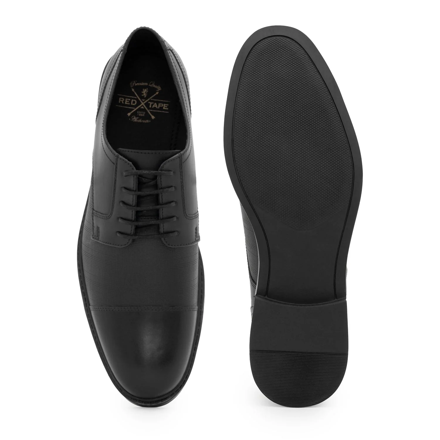 Derby Shoes for Men in Black | Formal Leather Shoes - Image 5