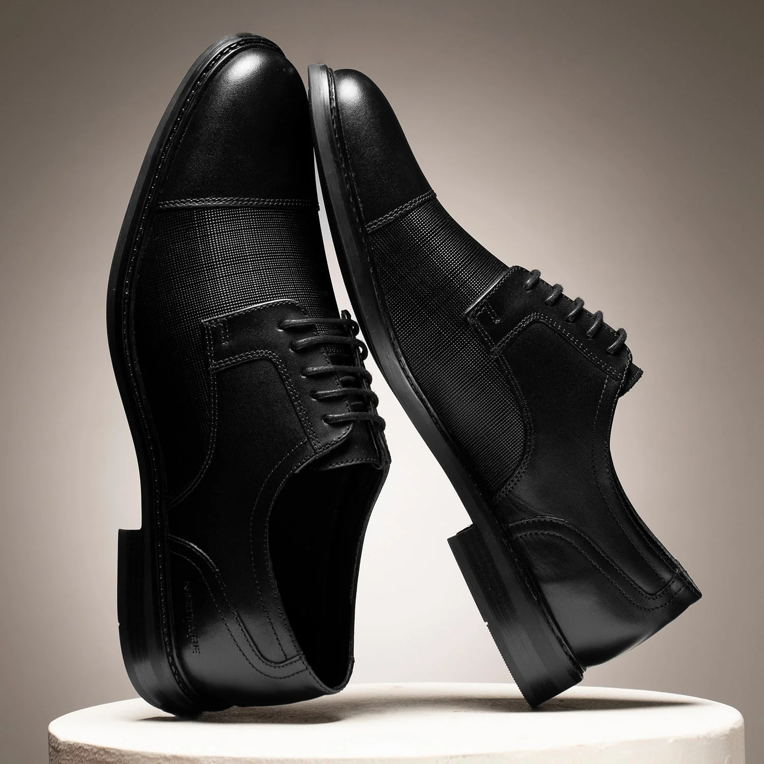 Derby Shoes for Men in Black | Formal Leather Shoes - Image 6