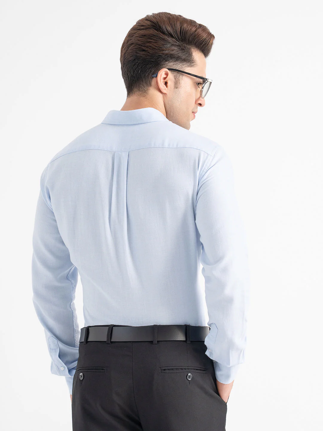 Dobby Blue Shirt for Men - Image 3