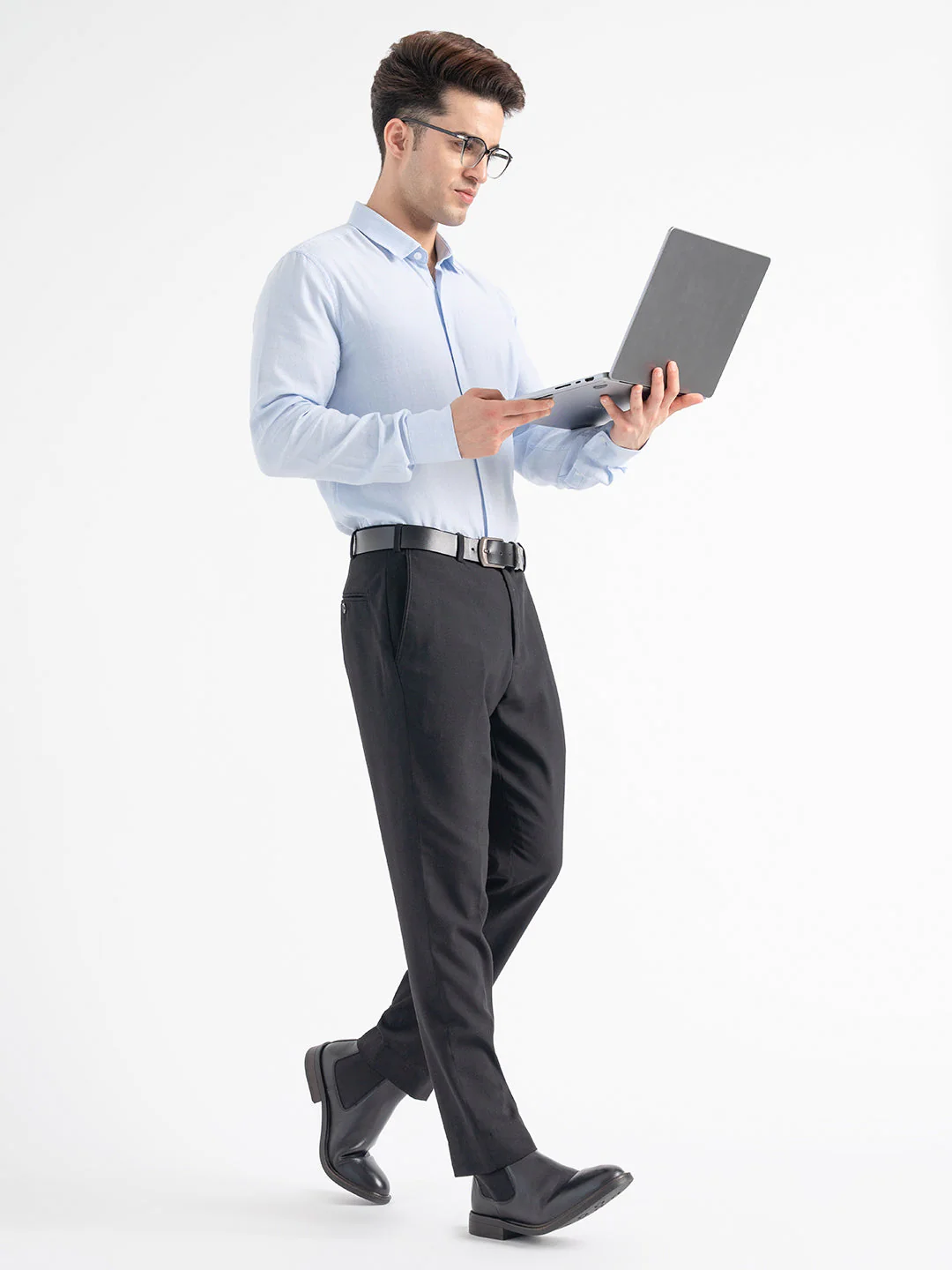 Dobby Blue Shirt for Men - Image 5