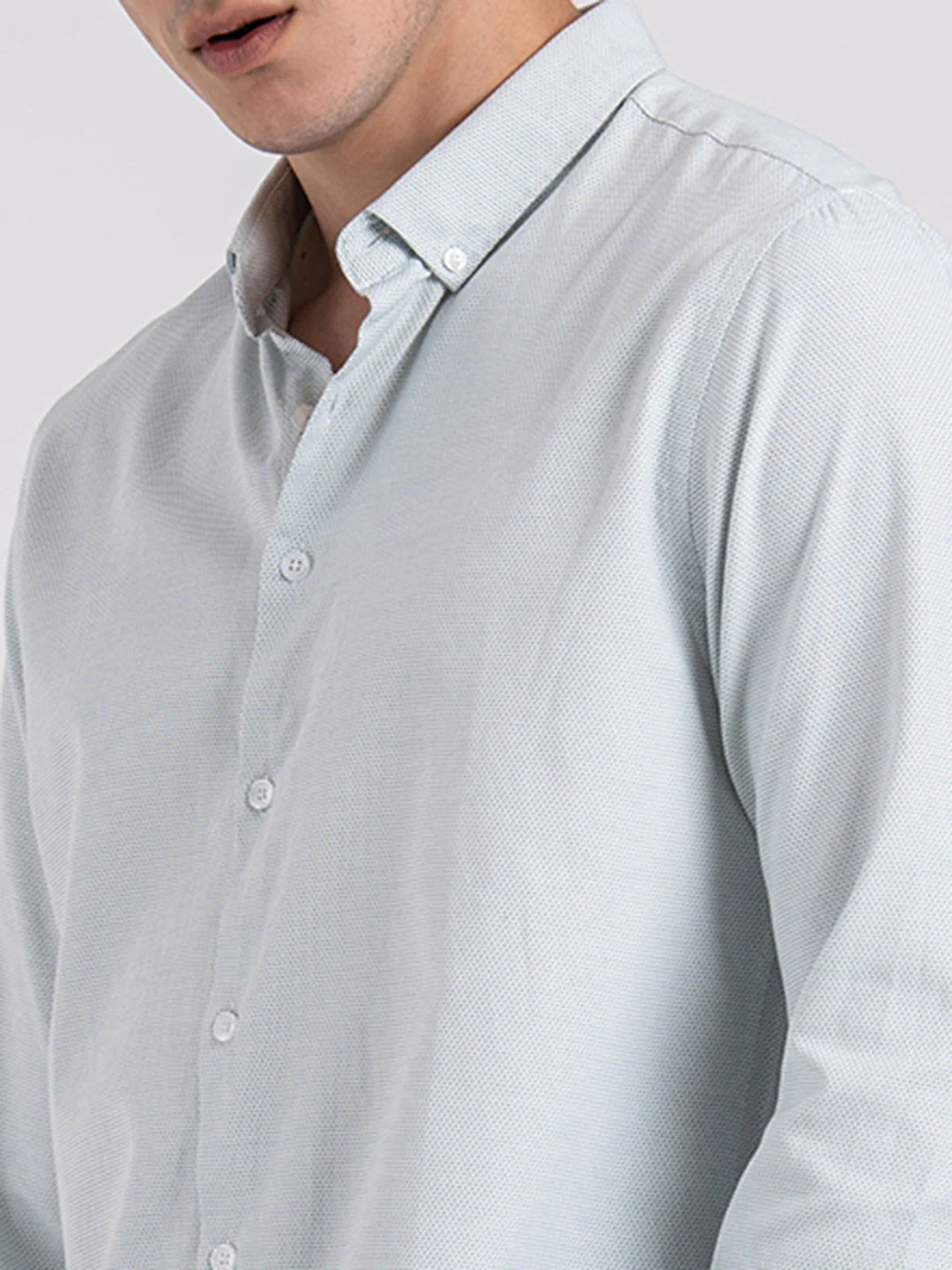 Dobby Button-Down Formal Shirt for Men - Image 5