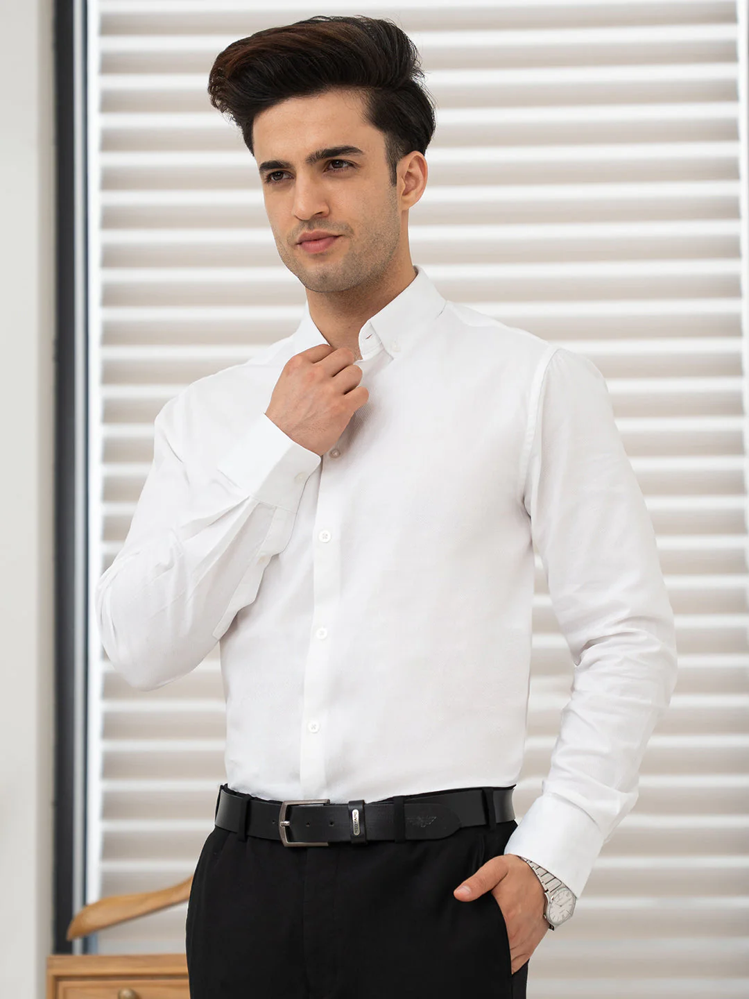 Dobby Button-Down Formal Shirt for Men | Premium & Minimalist Design - Image 2