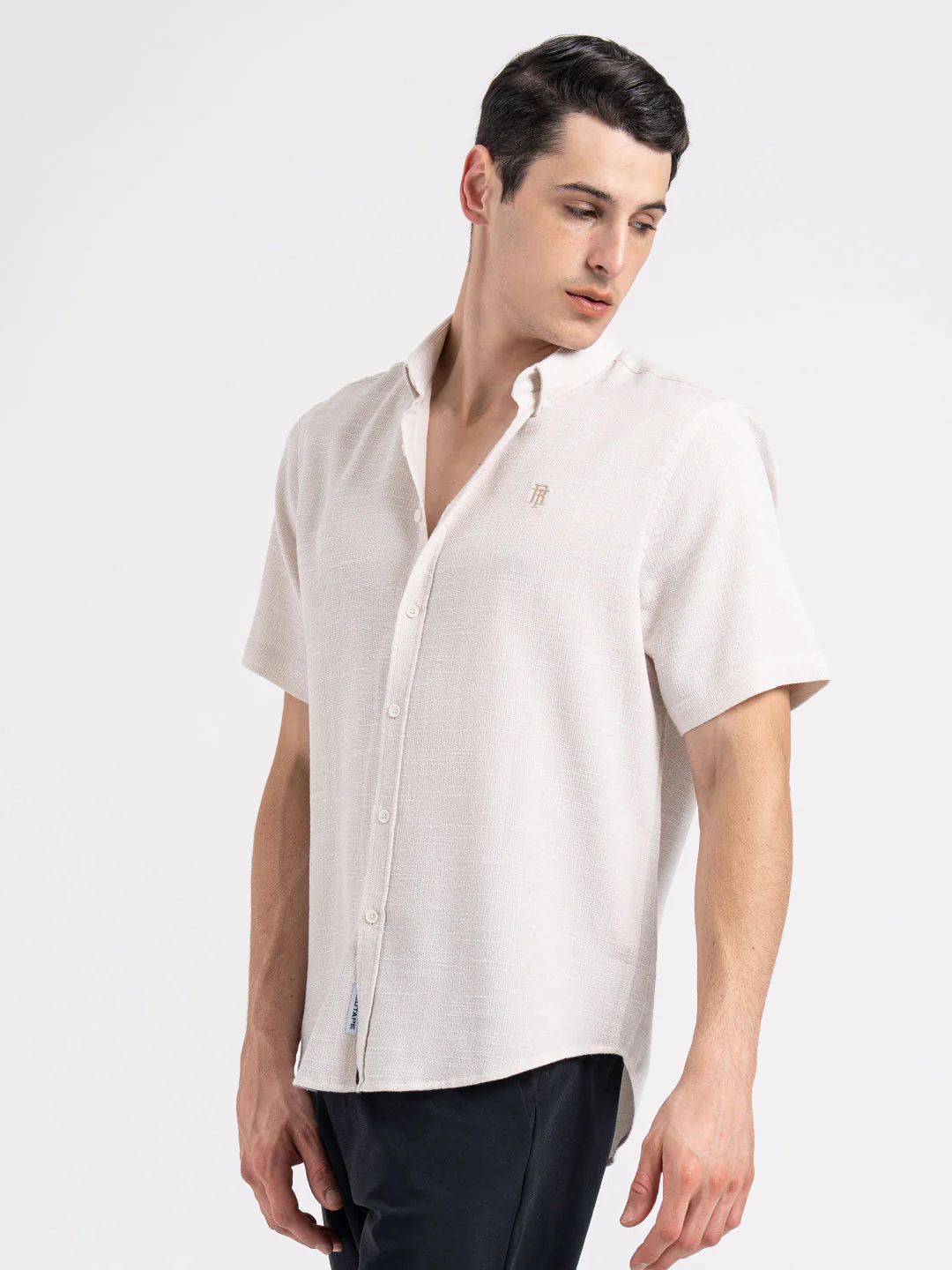 Dobby Half Slevee Button Down Shirt for Men | Your Go To for Comfort and Style - Image 2