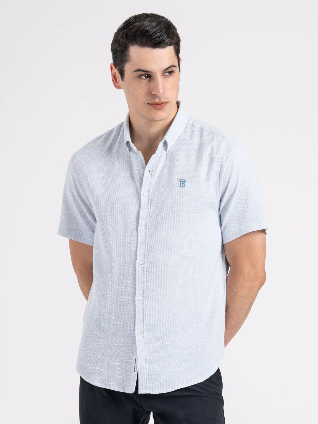 Dobby Half Slevee Button Down Shirt for Men | Your Go To for Comfort and Style - Image 6