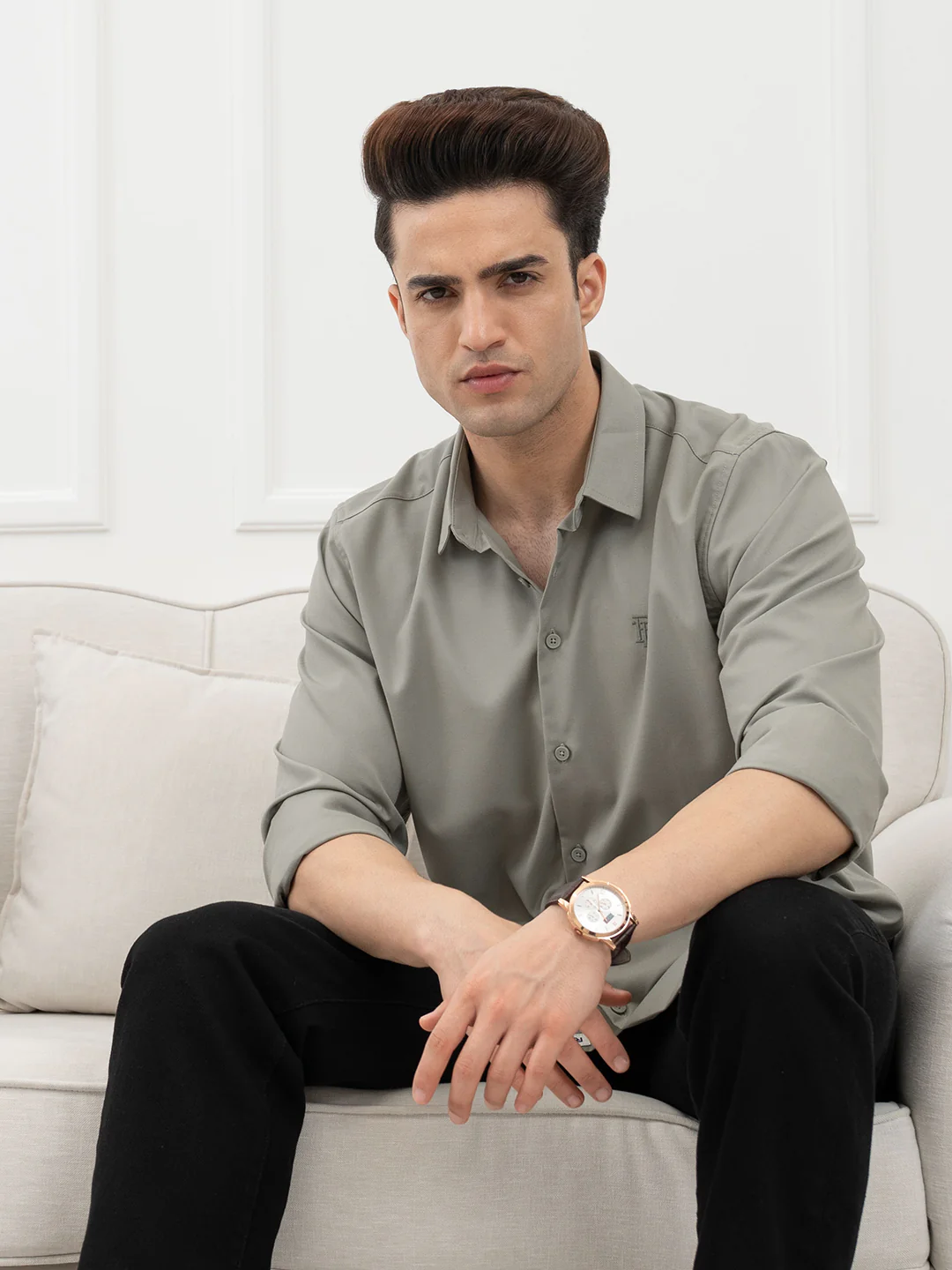 Dull Green Shirt Men - Image 7