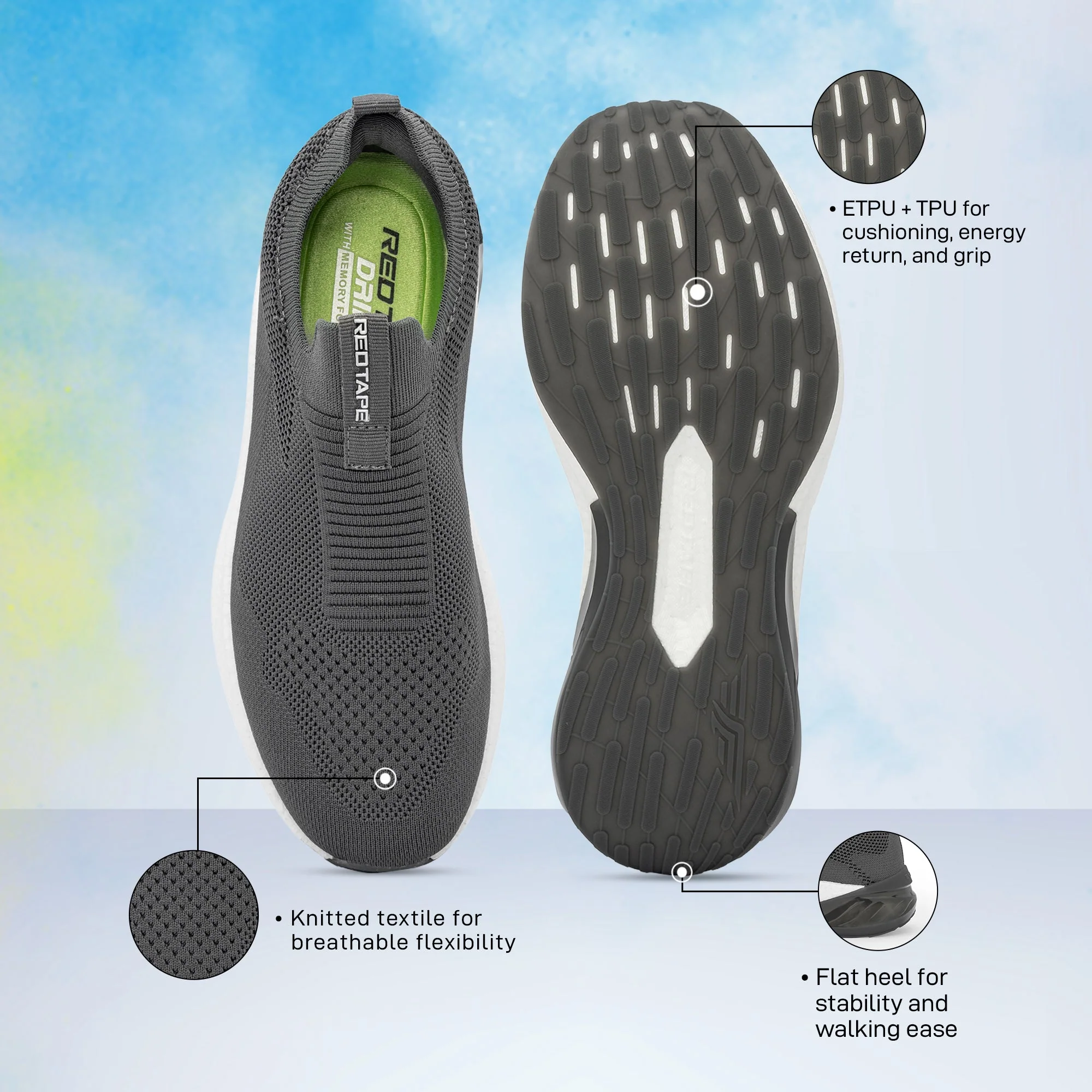 ETPU Men's Walking Slip-On Shoes for Extra Comfort - Image 5