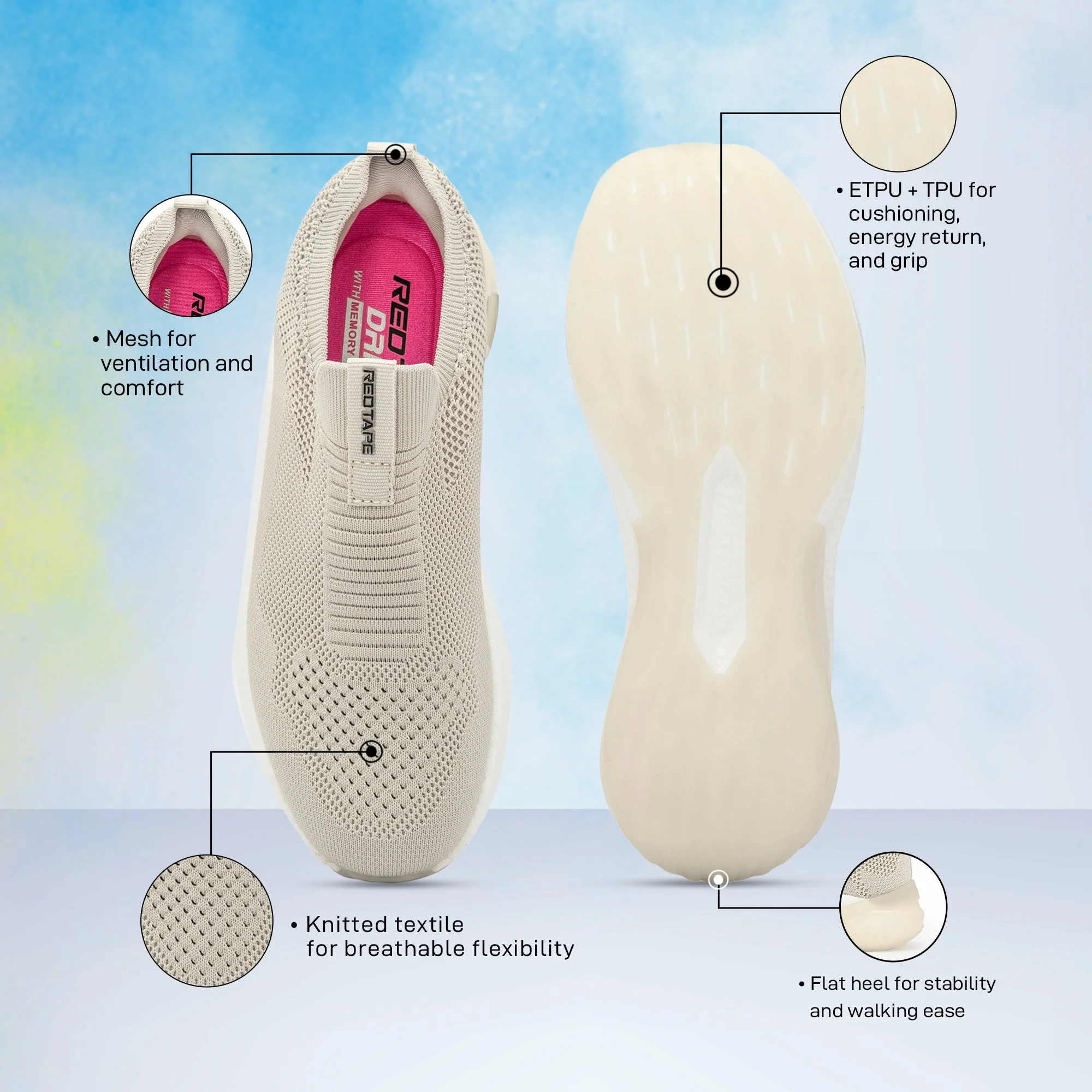ETPU Women's Walking Slip-On Shoes for Extra Comfort - Image 5