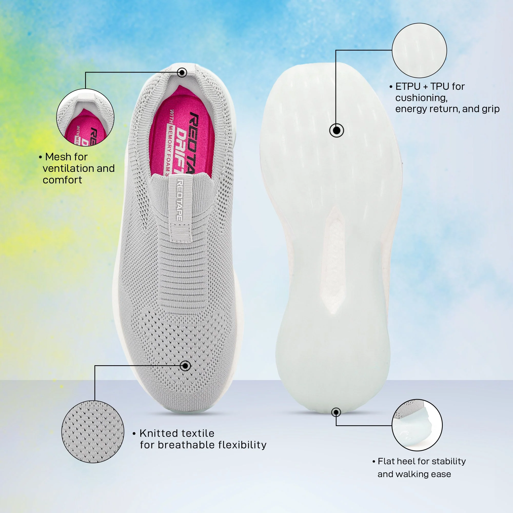 ETPU Women's Walking Slip-On Shoes for Extra Comfort - Image 5